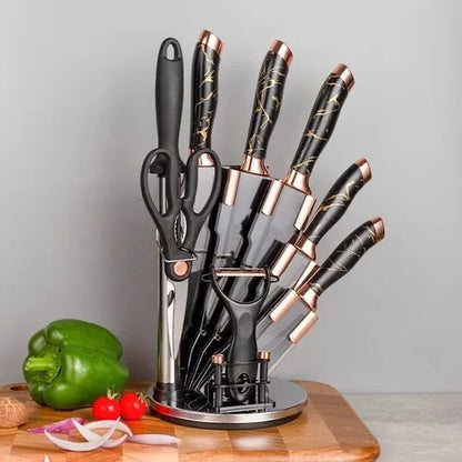 Set De Cuchillos Base Giratoria