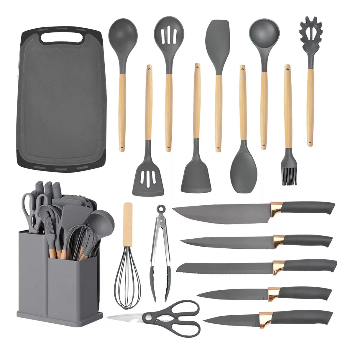 Set Utensilios De Cocina Silicona Juego De Cuchillos X19