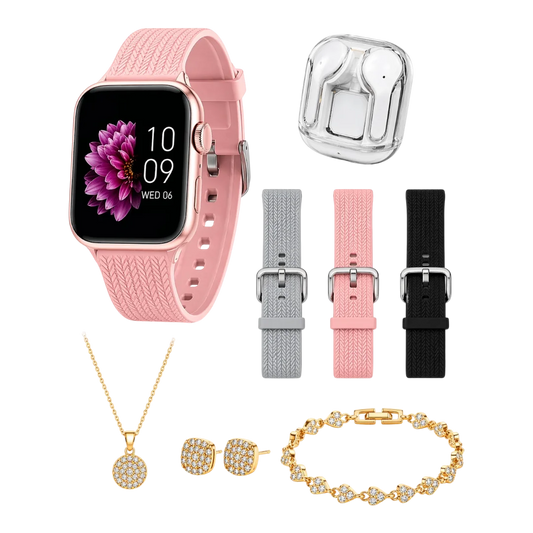 Combo Reloj Inteligente Mujer