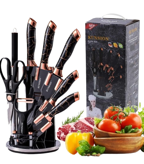 Set De Cuchillos Base Giratoria