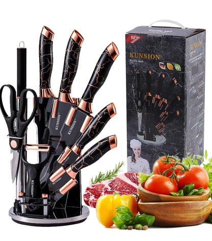 Set De Cuchillos Base Giratoria
