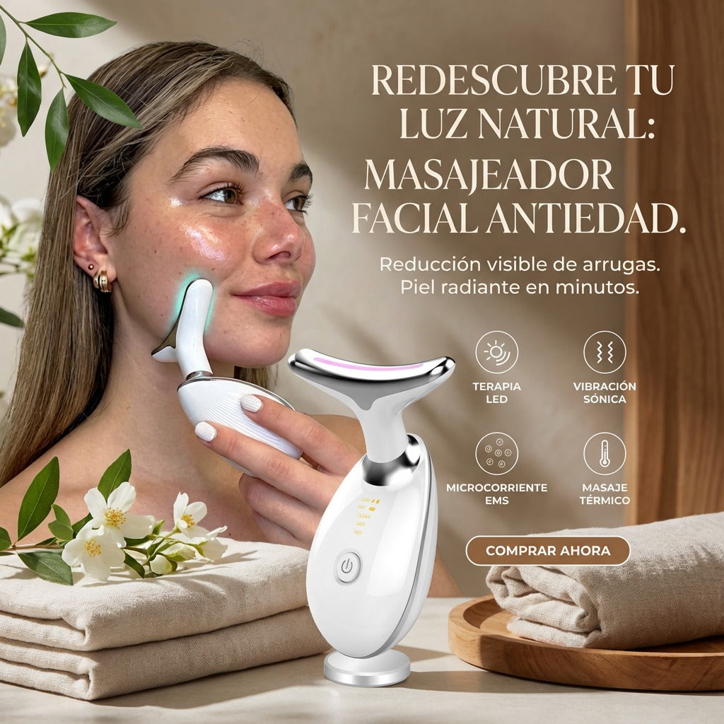 Masajeador Facial Reductor de Papada y Arrugas con Lifting Reafirmante