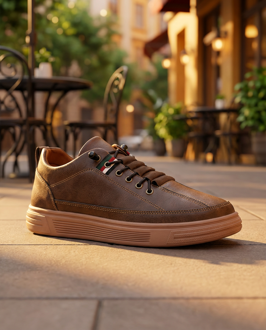 Zapato Confort Ortopédico Tipo Cuero Para Hombre