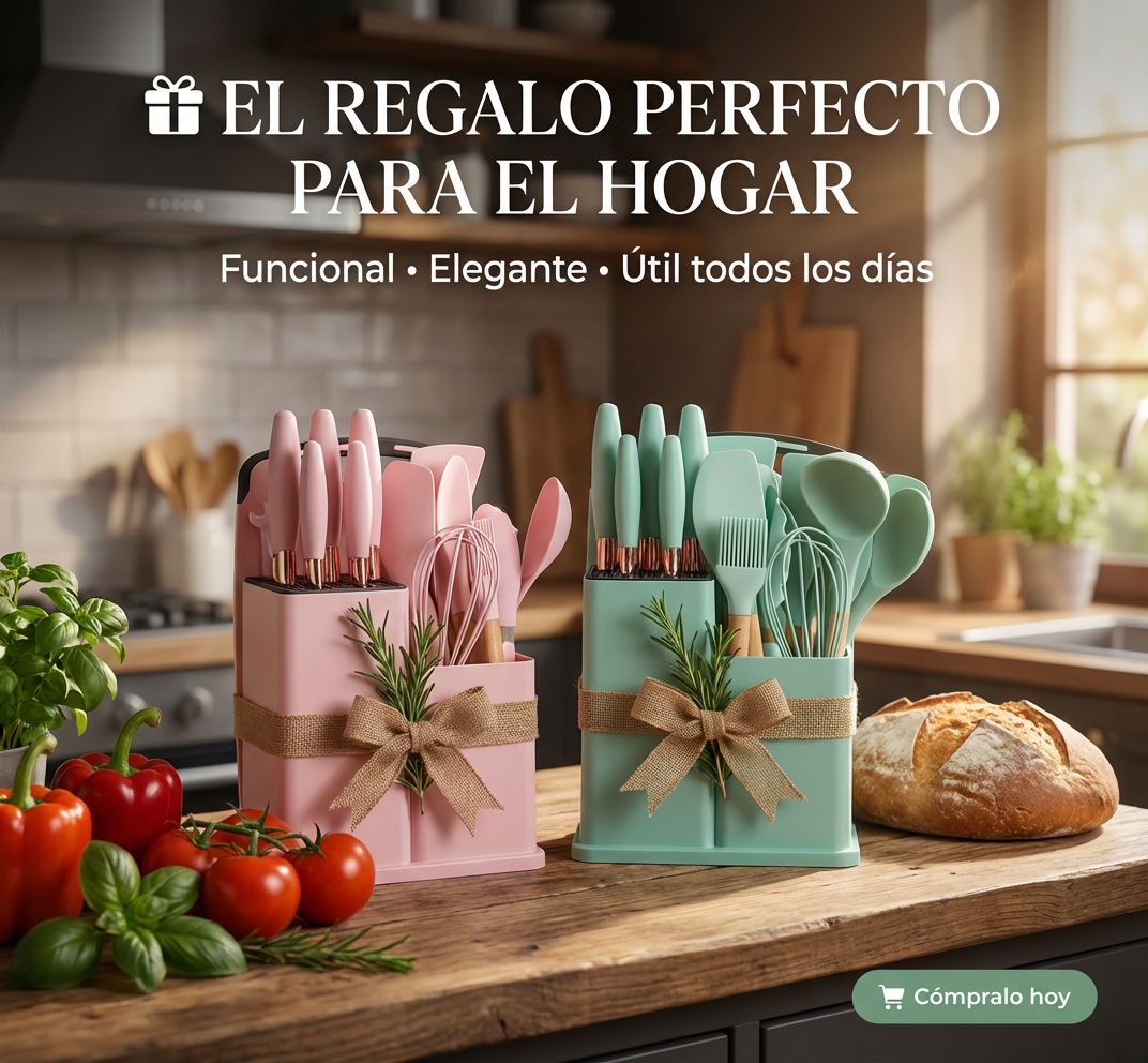 Set Utensilios De Cocina Silicona Juego De Cuchillos X19