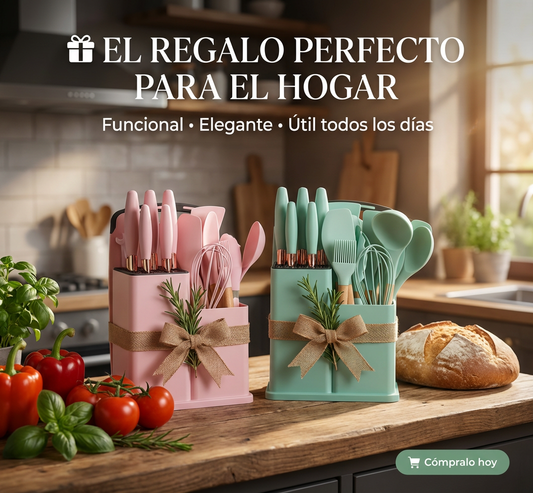 Set Utensilios De Cocina Silicona Juego De Cuchillos X19